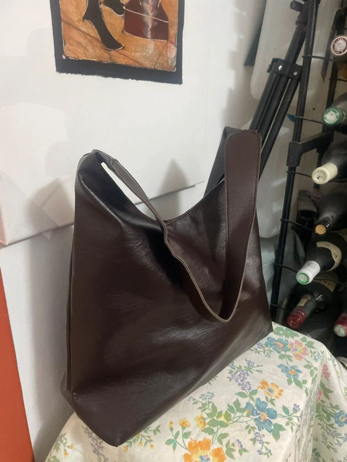 Sac fourre-tout marron - photo numéro 6