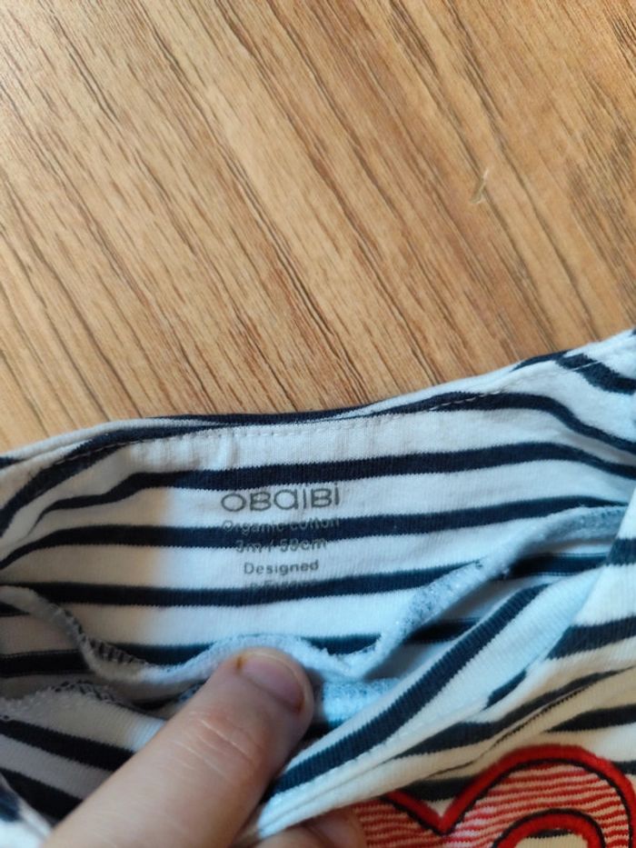 Tee shirt 3 mois Obaïbi - photo numéro 2