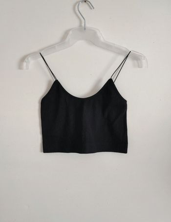 Débardeur crop top blanc à bretelles fines - Primark XXS 