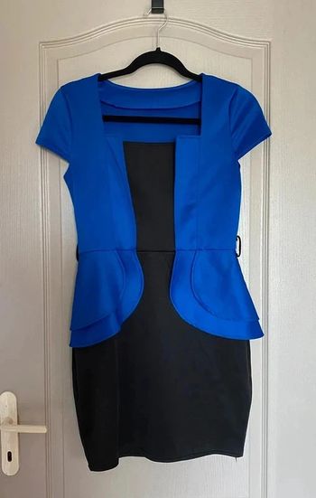 Robe chic noire et bleue – Taille M (38)