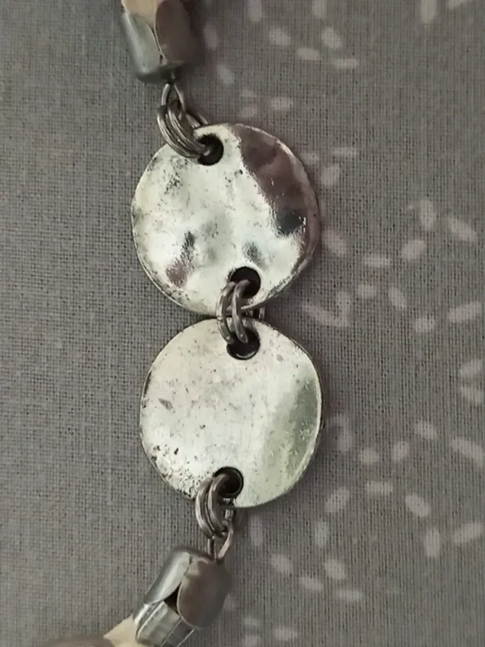 Collier gris blanc bréal vintage - photo numéro 8