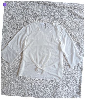 Blouse fluide sexy blanche Gerry Weber chic vintage