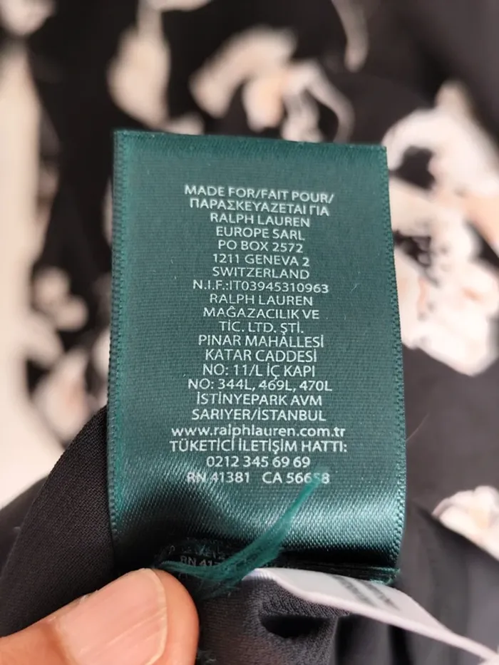 Superbe robe d'été évasée Ralph Lauren noire motifs fleuris S/M - photo numéro 11