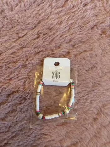 Bracelet blanc a perle Zag neuf femme