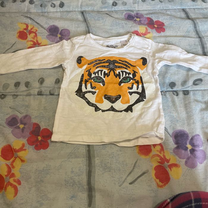 T-shirt tigre manche longue garçon