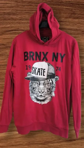 🌟 Sweat à capuche rouge - Taille 170/176 🌟