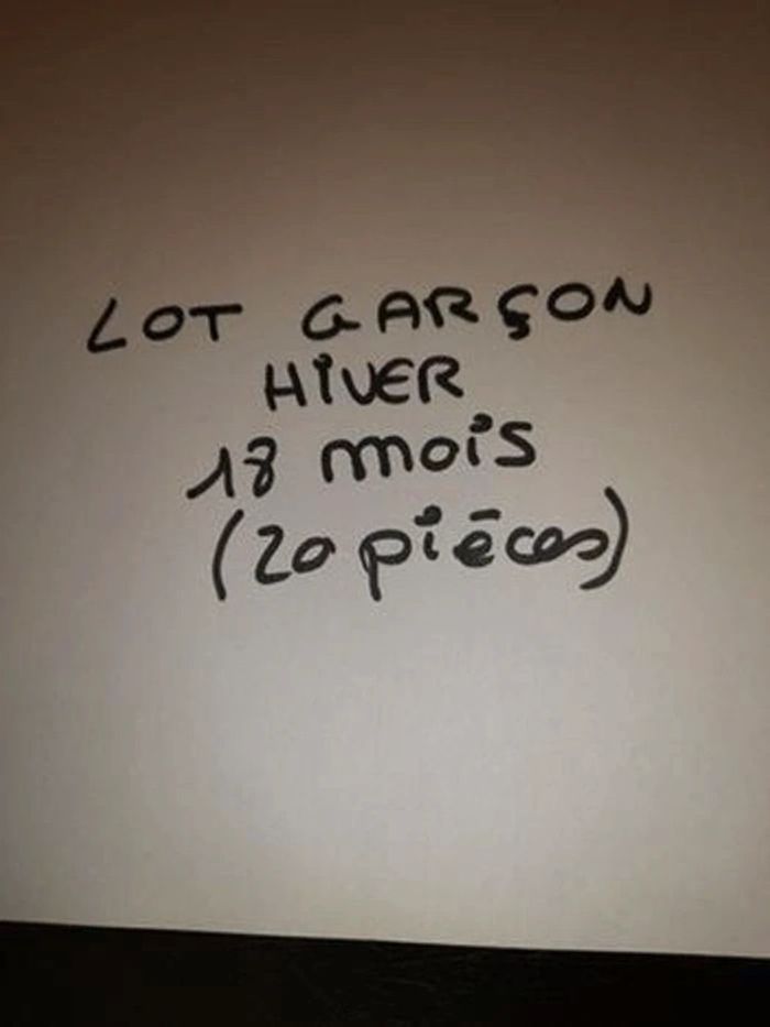 Lot garçon hiver 18 mois