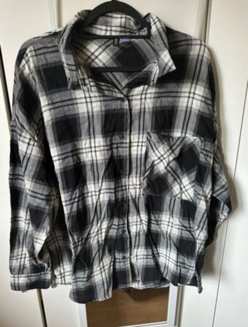 Chemise à carreaux noir blanc XL H&M