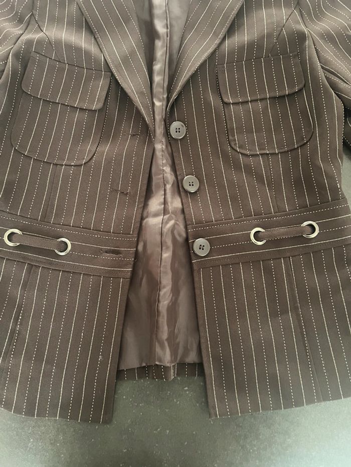 Veste marron rayé - photo numéro 8