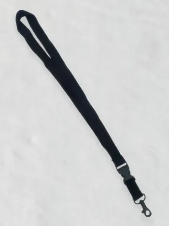 Tour de cou noir mousqueton