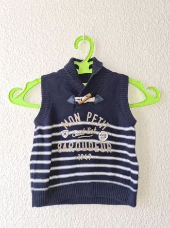 gilet sans manche bleu marine Gemo