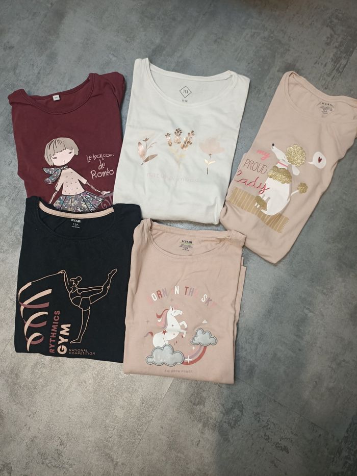 Lot  t-shirt manches longues 12ans