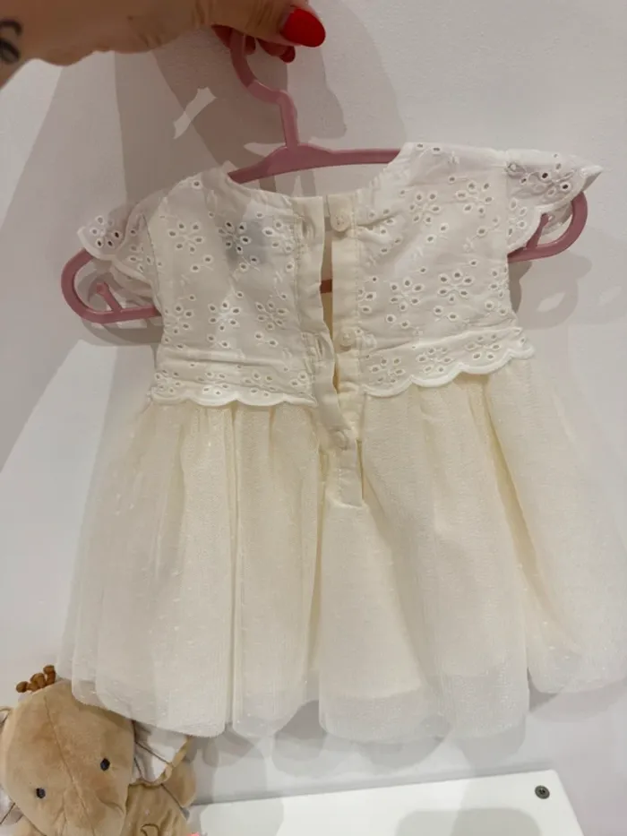 Robe de baptême / cérémonie bébé 1 mois - 56 - photo numéro 2
