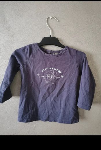 Tee shirt garçon ML garçon, 12 mois.