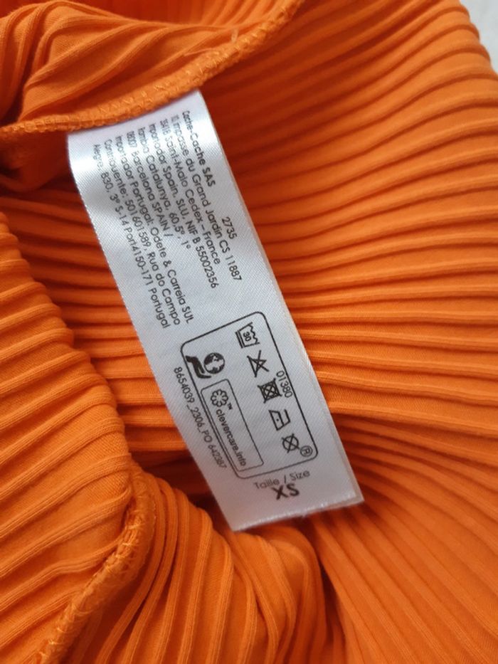 Débardeur côtelé orange Cache Cache T34 - photo numéro 7