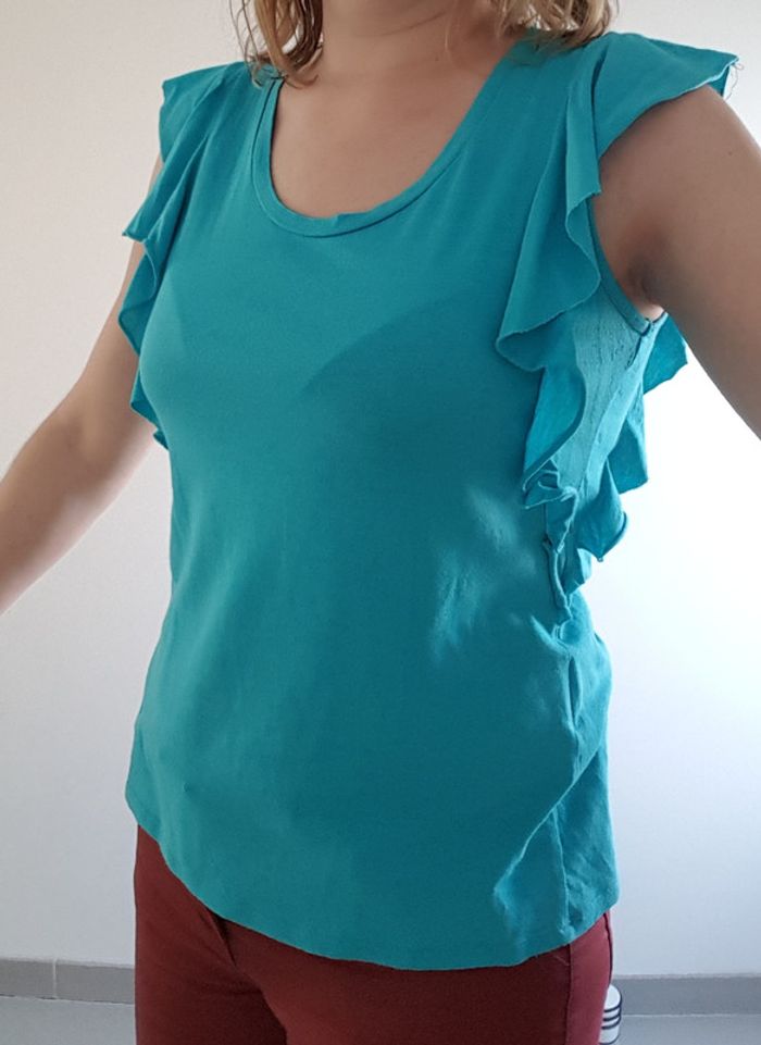 T shirt turquoise cache cache taille 1
