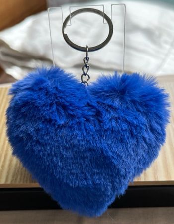 Porte clé coeur fourrure