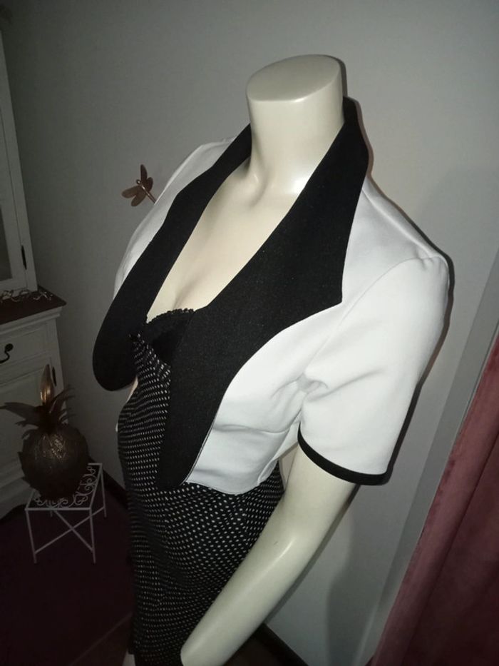 Blazer court bicolore by Morgan état neuf taille 36 - photo numéro 3