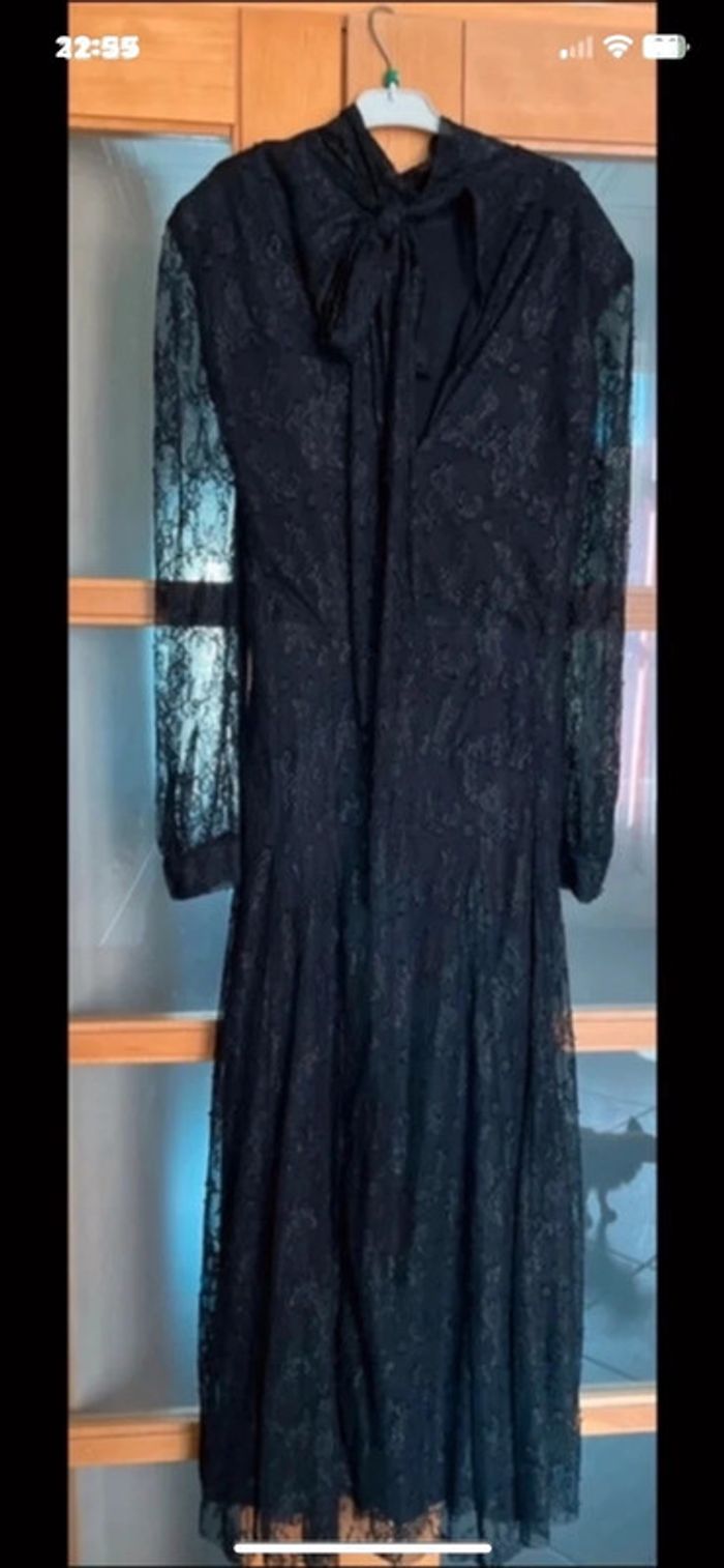 Robe zara noir dentelle édition limitée Zara collection taille L - photo numéro 2