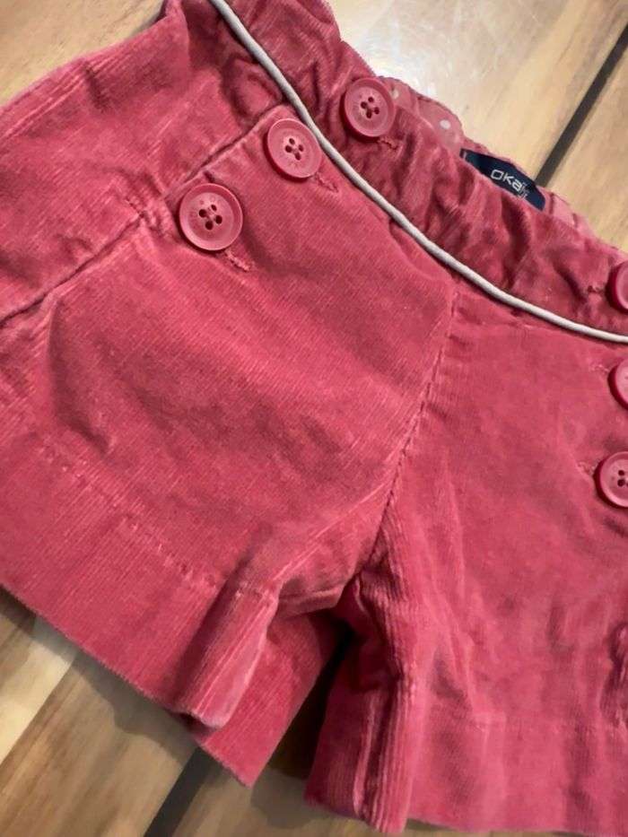 Short Velours Rose Bordeaux Okaïdi 3 Ans - photo numéro 4