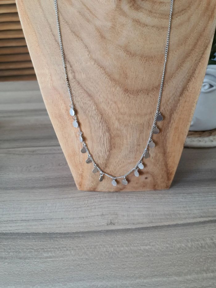 Collier Sautoir argenté - photo numéro 3