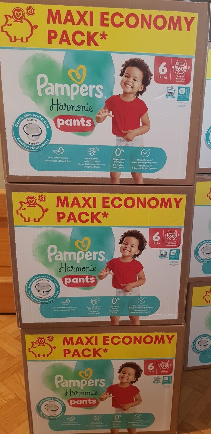 Lot Pampers Harmonie Couches-culottes pants taille 6 T6 - 15kg+ - 60x3 cartons neufs