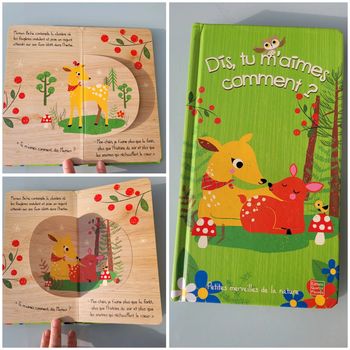 Superbe livre animé à caches : Dis, tu m'aimes comment? Éditons quatre fleuves (70)