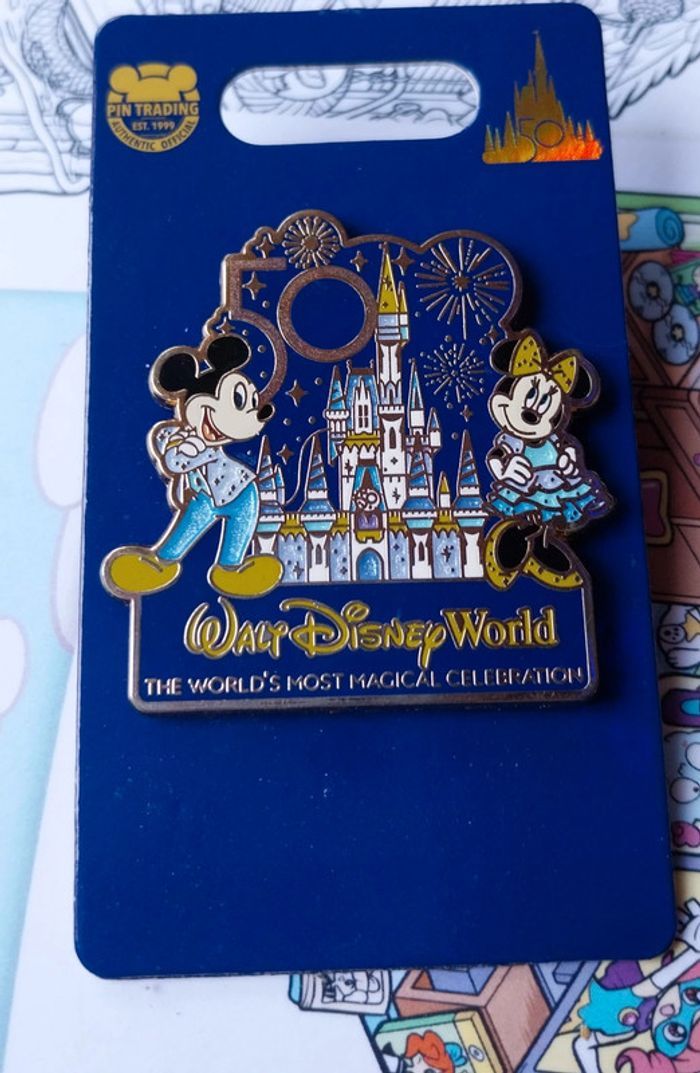 Pins Disney 50 ans anniversaire Walt disney world wdw