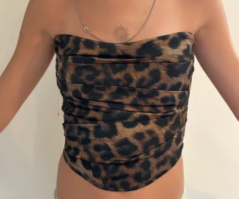Croc top / bustier léopard