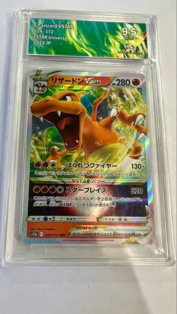 Carte Pokémon Dracaufeu Vstar jap 2022 CA9.5