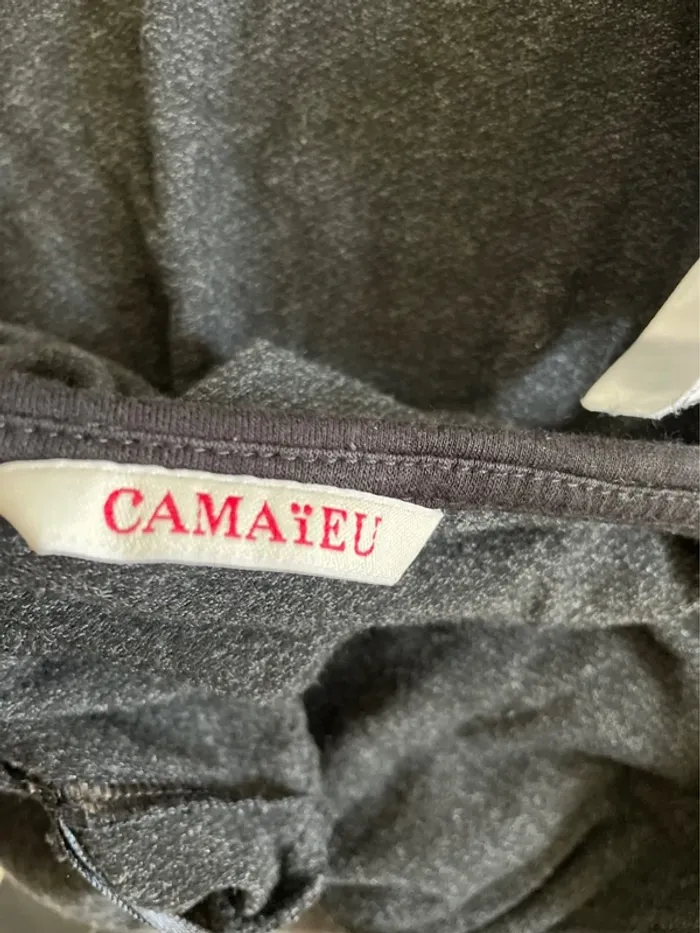 Haut manche longue camaïeu gris foncé - photo numéro 5