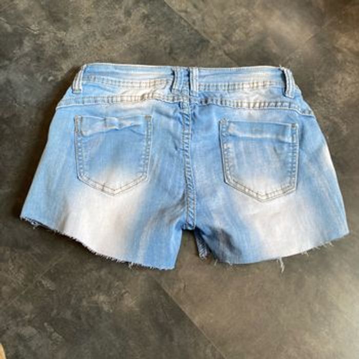Short en jeans stretch dentelle blanche sous les poches 40 - photo numéro 5