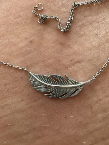 Collier plume argent 925