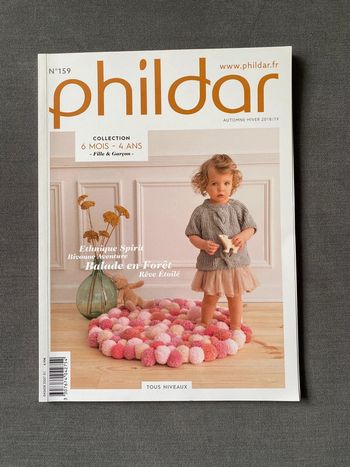 Magazine Phildar enfants numéro 159 automne / hiver 2018/2019