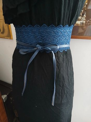 Ceinture large à nouer style obi motif bohème chic