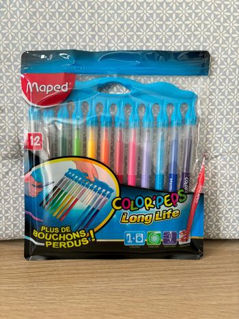 Pack de 12 Feutres Long Life "Color Pep's" (Plus de Bouchons Perdus)