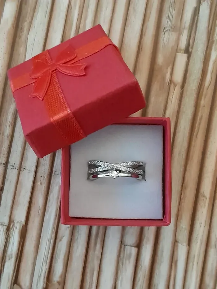 Belle et délicate bague, argent 925, taille réglable (54/56) - photo numéro 2