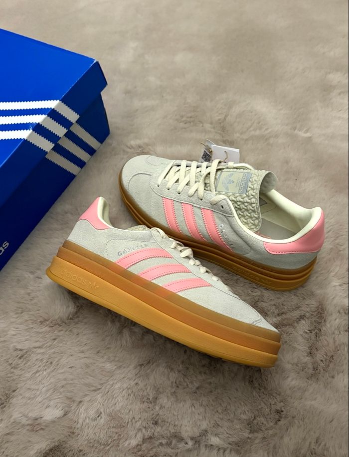 Adidas Gazelle  Bold Wonder Alumina Semi Pink Spark Cream White Beige Rose taille 40 - photo numéro 2