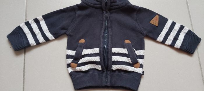 Gilet zippé à capuche 3 mois - photo numéro 2