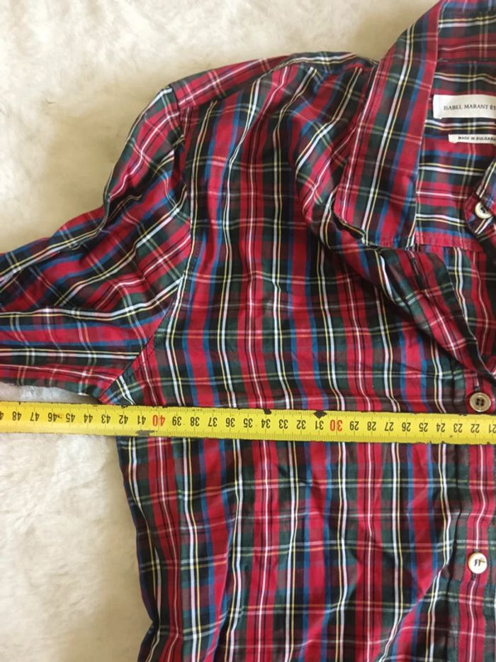 Chemise à carreaux  tartan Isabel Marant t.36 - photo numéro 9