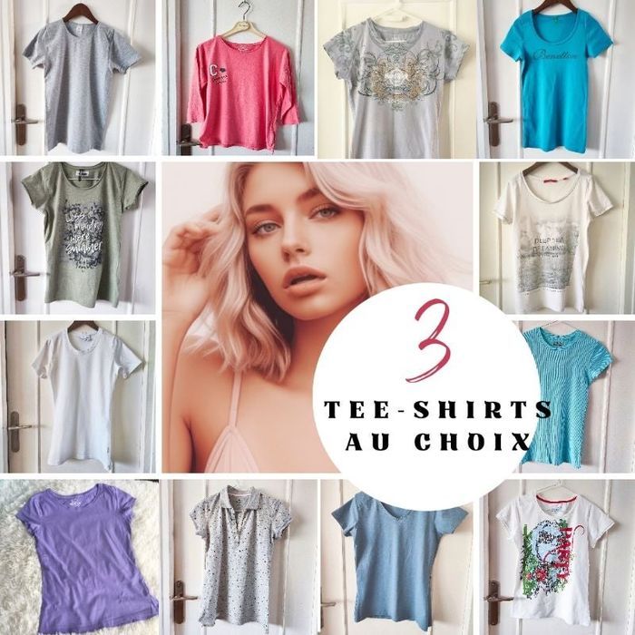 3 t-shirts au choix