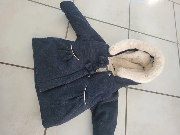 Manteau à capuche neuf Tape à l œil doublé polaire taille 12mois - photo numéro 2