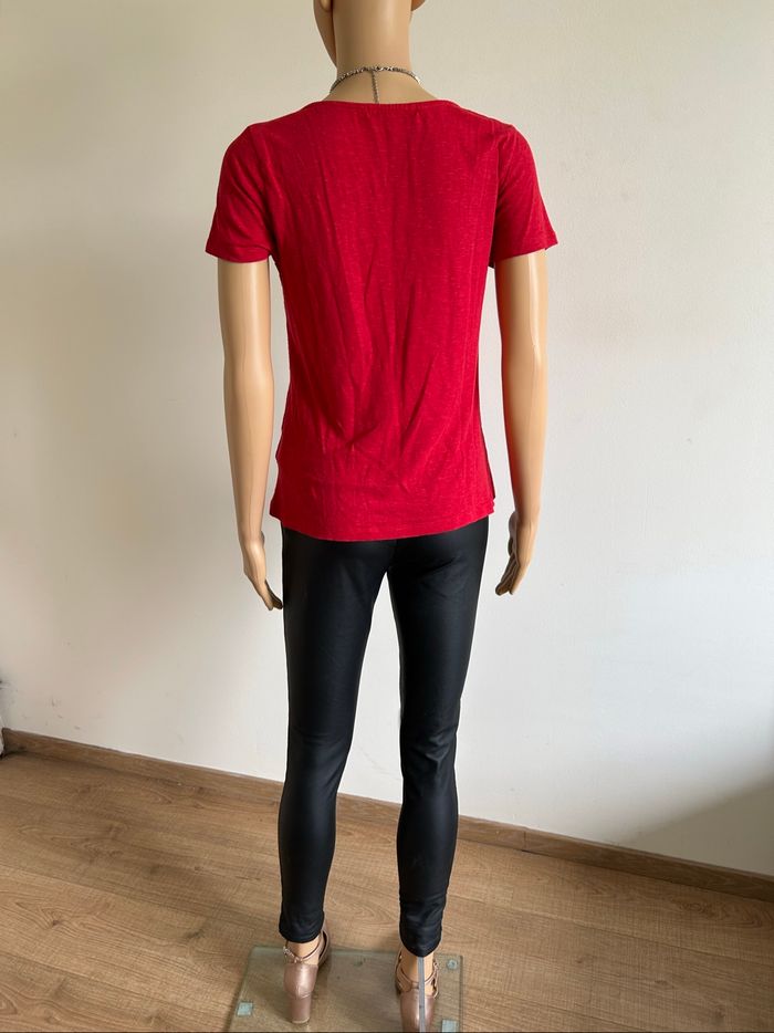 Teeshirt rouge à manches courtes Morgan taille S bon état - photo numéro 6