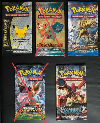 Lots booster Pokémon ancien VIDES