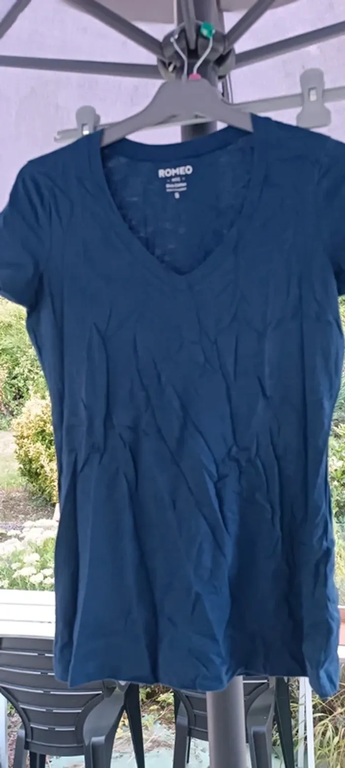 T-shirt femme bleu
