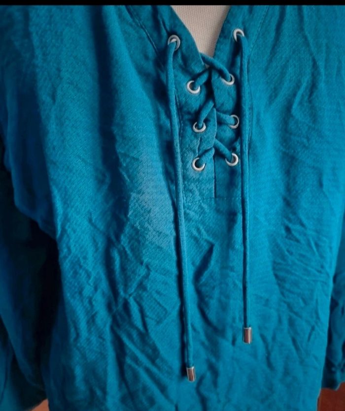 Blouse à manches retroussable taille 44 - photo numéro 3