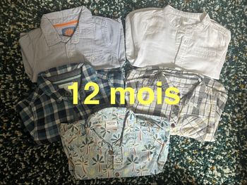 Lot chemises 12 mois