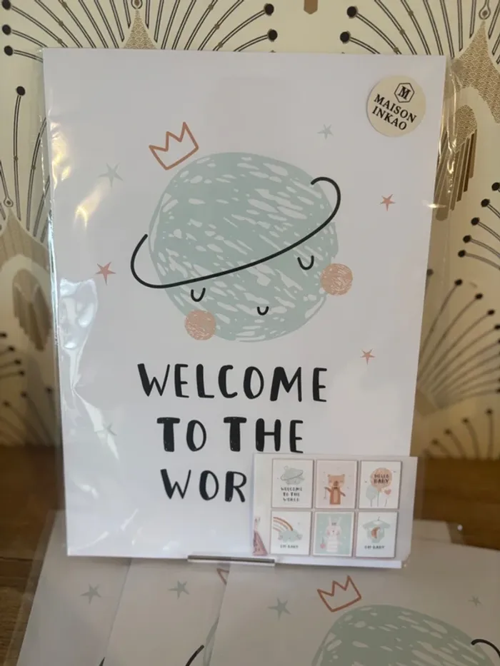 Affiches “Welcome Little One” pour chambre enfant