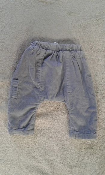 Pantalon gris velours vertbaudet 1 mois