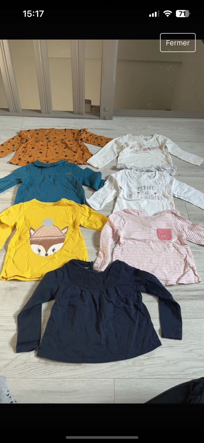 Lot t shirt 18 mois